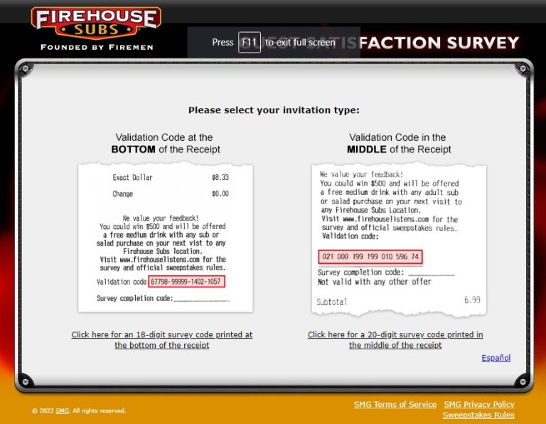 Firehouse Subs Guest Satisfaction Survey