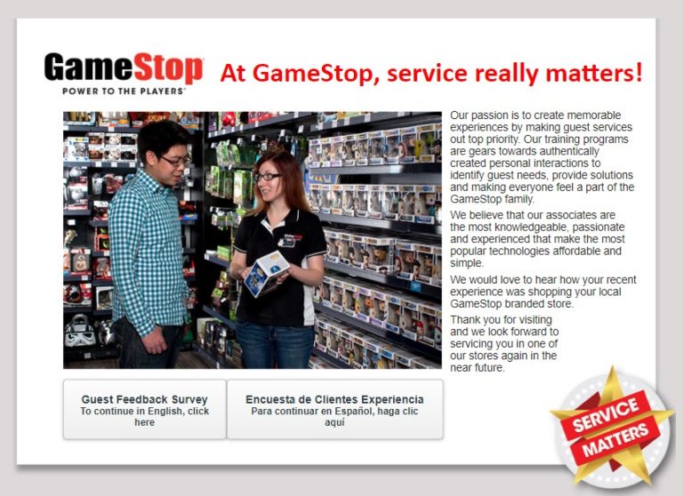 GameStop Customer Experience Survey